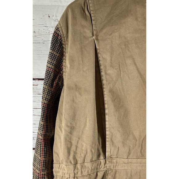 Tinsel Cargo Utility Jacket Coat Womens Size Medium Tweed Sleeve Zip Up Brown - Picture 10 of 14